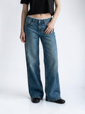 Low Waist Wide Leg – verwaschenes Blau