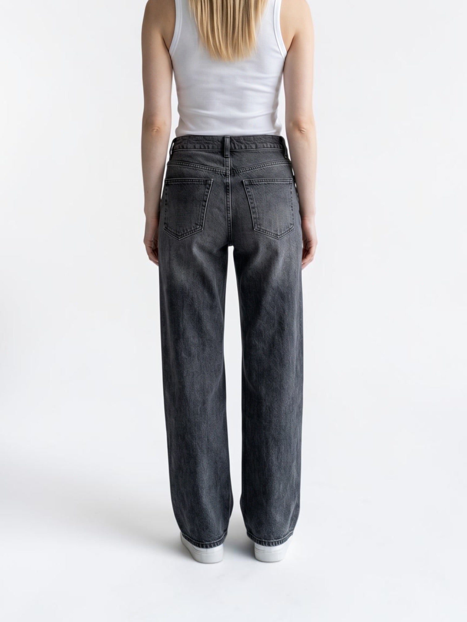 Low Waist Wide Leg – Schwarz
