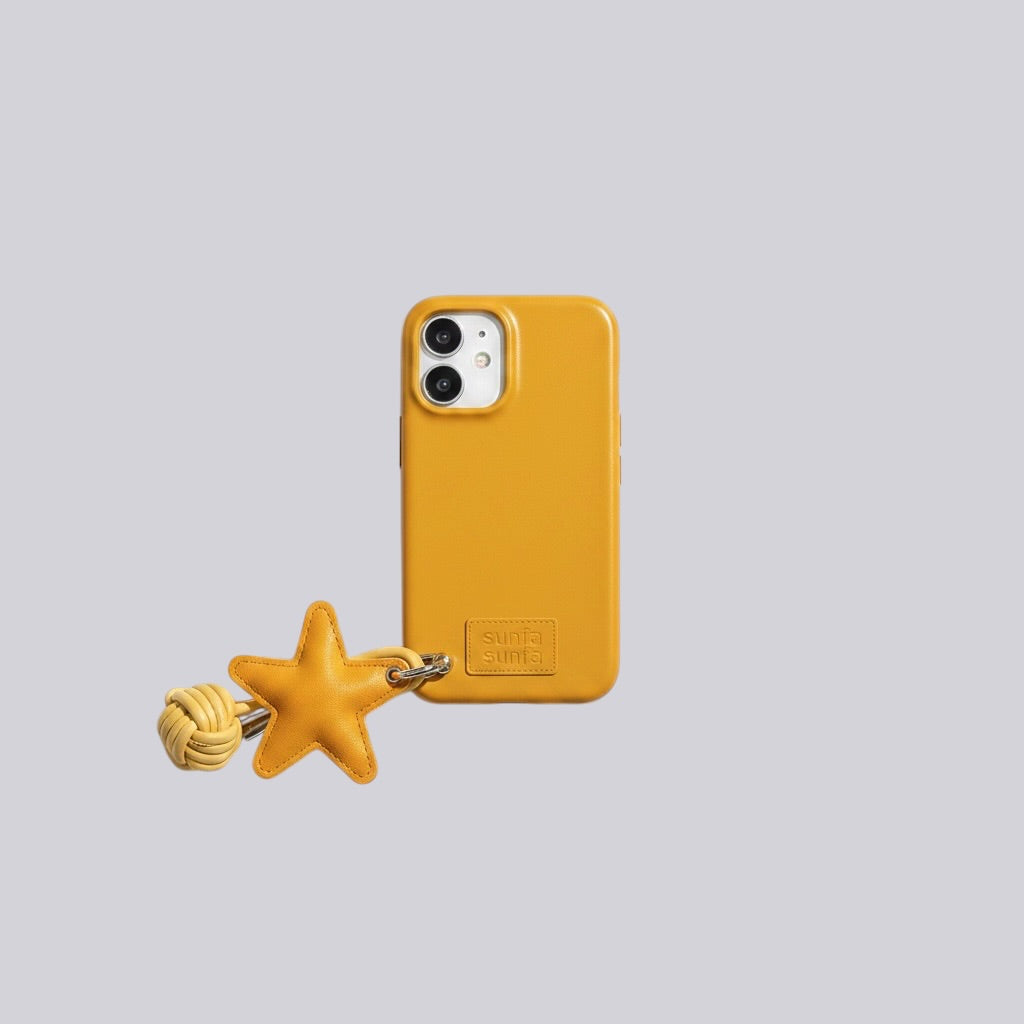 MUSTARD YELLOW STAR CHARM CASE