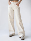 Low Waist Wide Leg – Weiß