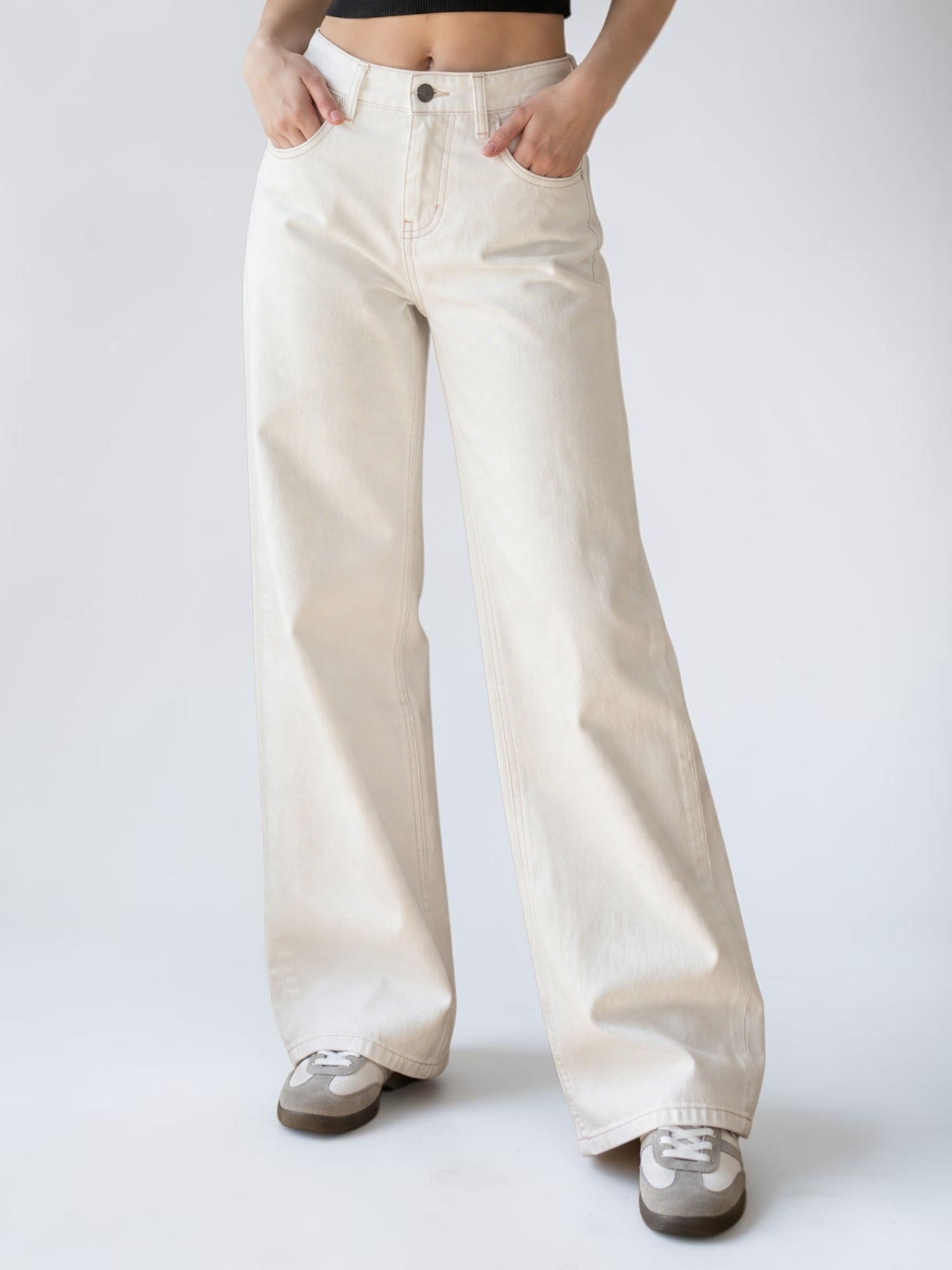 Low Waist Wide Leg – Weiß