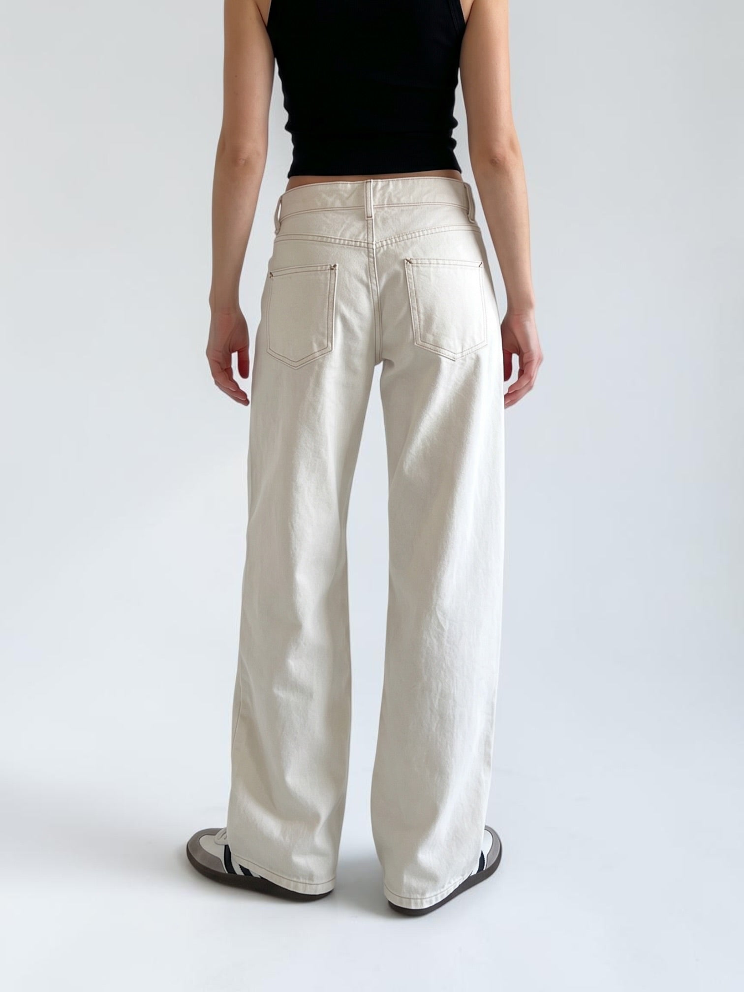 Low Waist Wide Leg – Weiß
