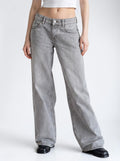 Low Waist Wide Leg – Hellgrau