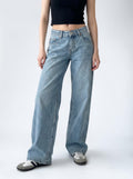 Low Waist Wide Leg – Hellblau