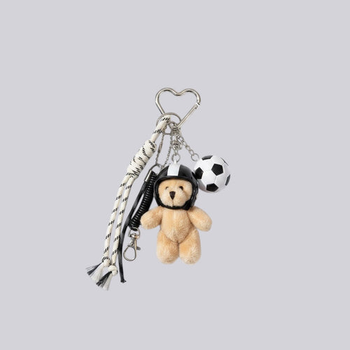 BIKER BEAR BAG CHARM - CAMERA