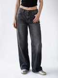 Low Waist Wide Leg – rauchiges Grau