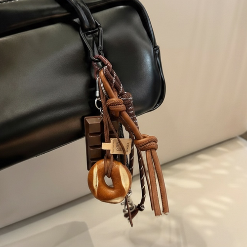 CHOCOLATE & PRETZEL BAG CHARM