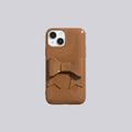 GLOSSY BROWN BOW PHONE CASE