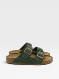 Wildleder Sandalen Moosgrün