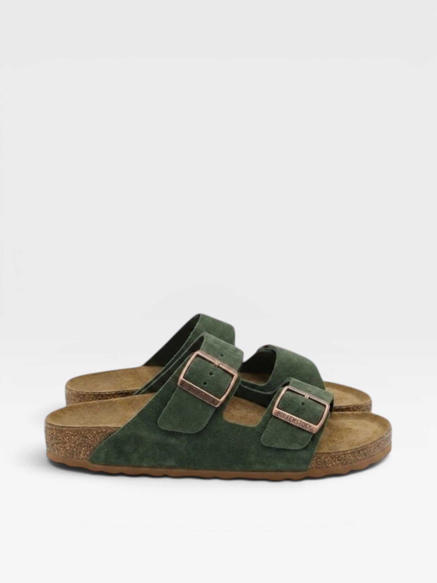 Wildleder Sandalen Moosgrün