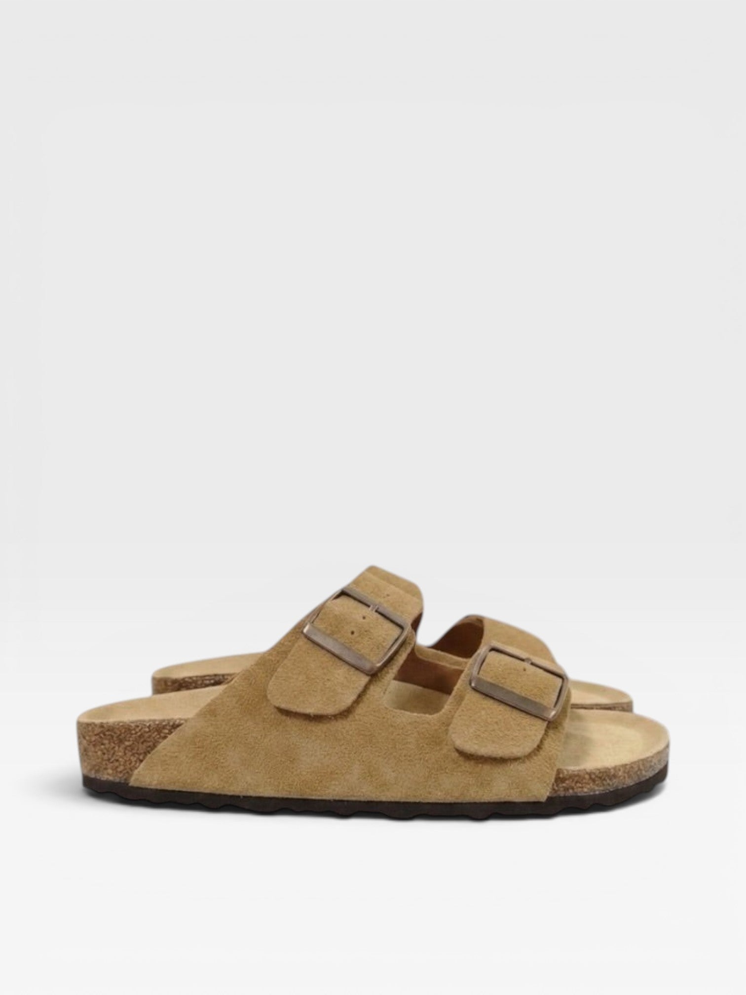 Wildleder Sandalen Hellbraun