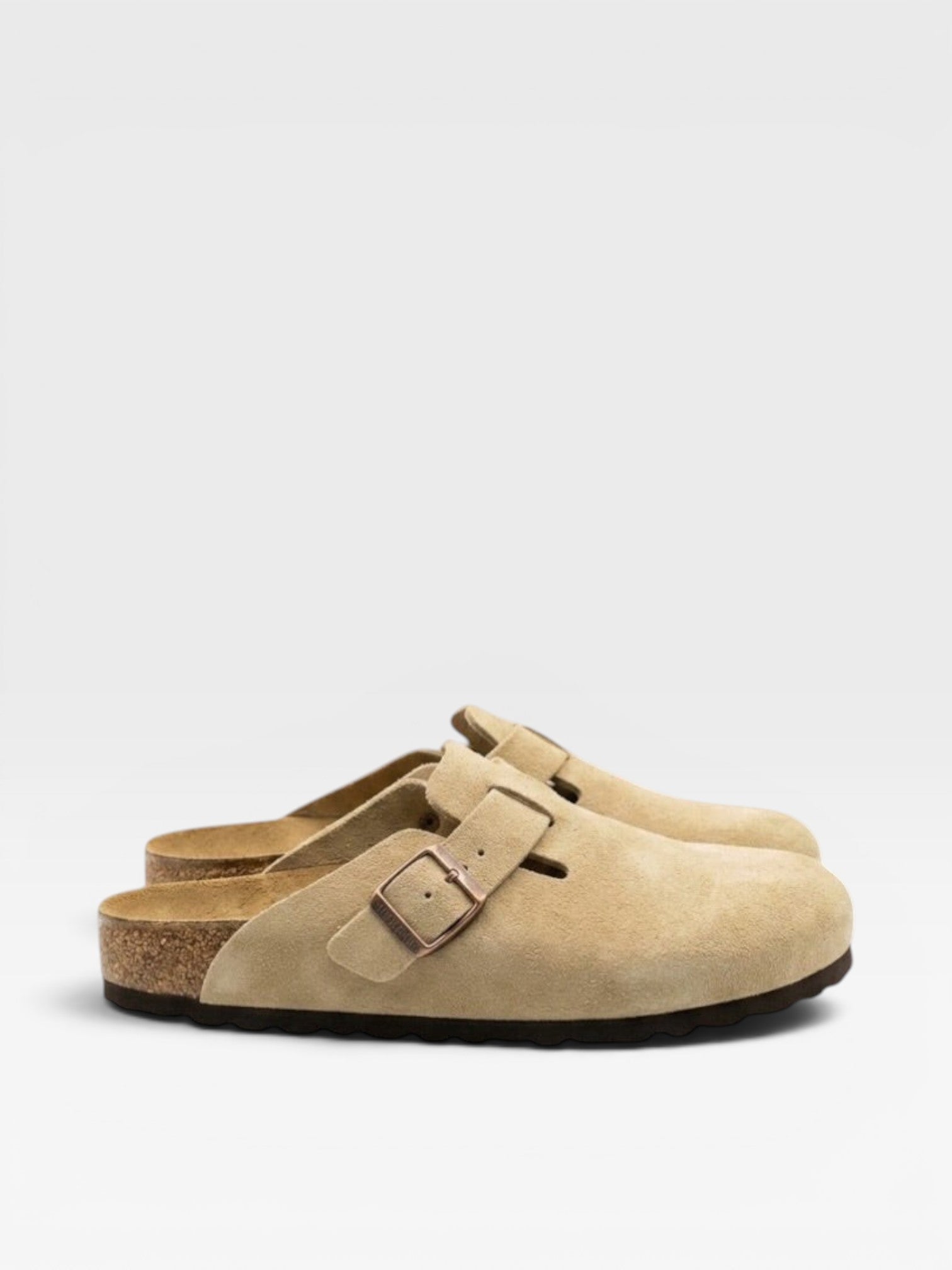 Wildleder Clogs Beige