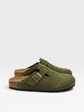 Wildleder Clogs Matchagrün
