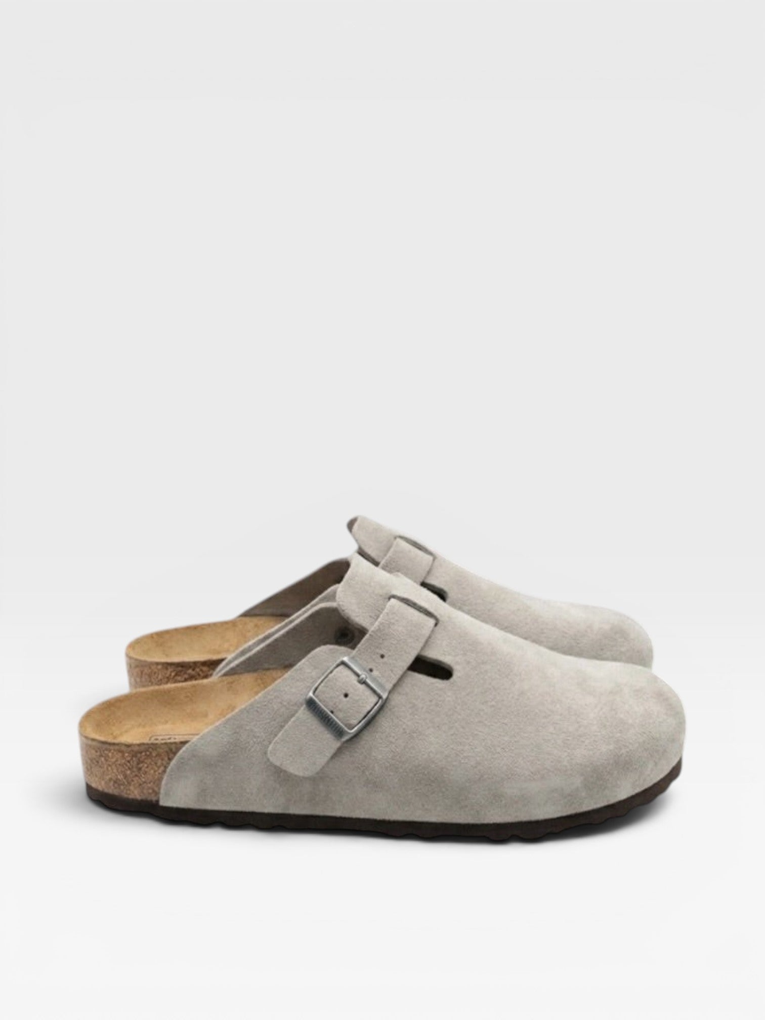 Wildleder Clogs Grau