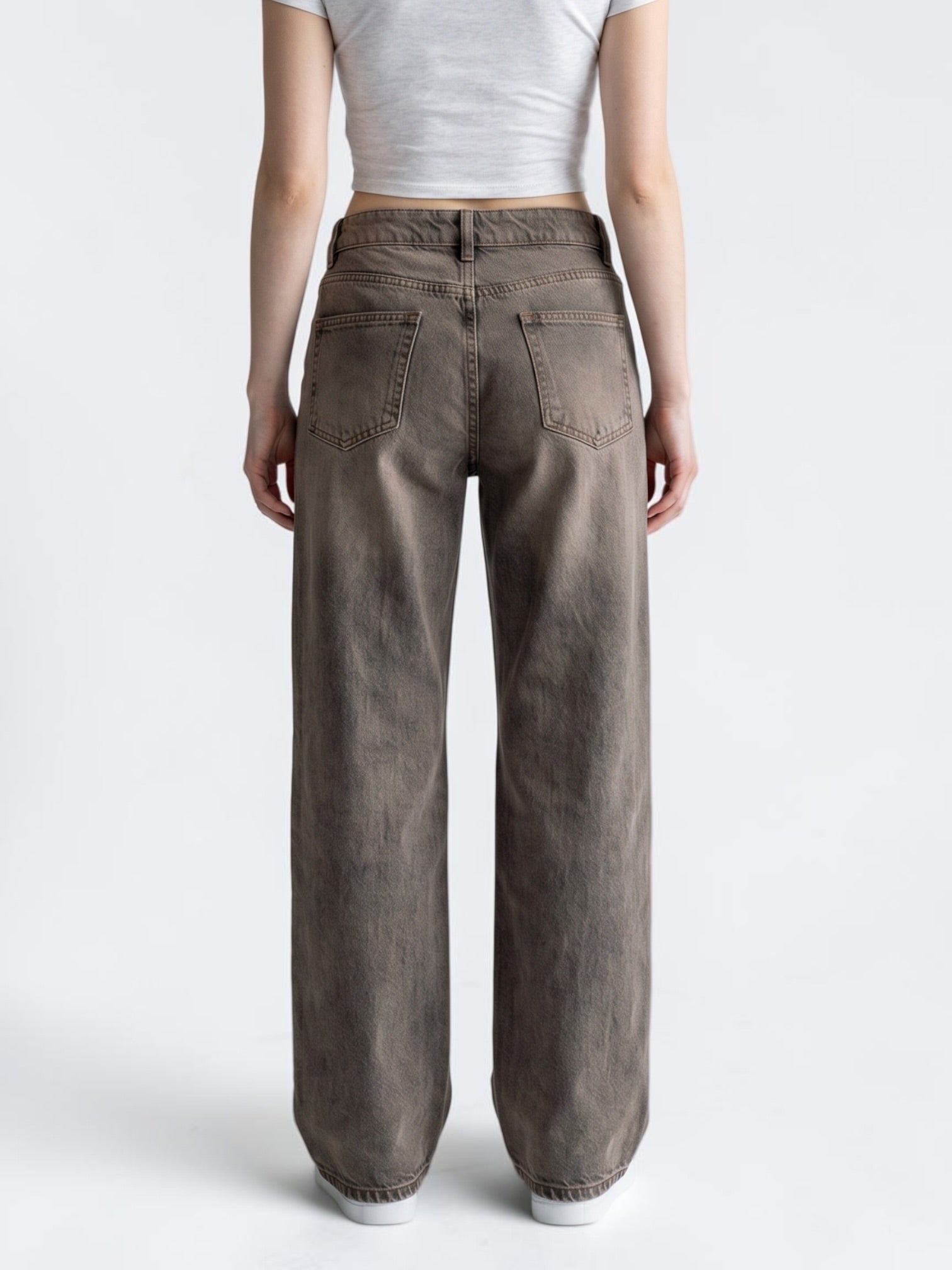 Low Waist Wide Leg – Kaffeebraun