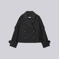 PARISIENNE SHORT TRENCH - BLACK