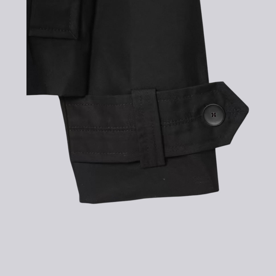 PARISIENNE SHORT TRENCH - BLACK