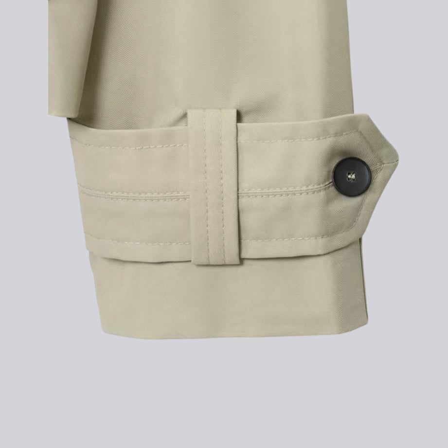 PARISIENNE SHORT TRENCH - KHAKI