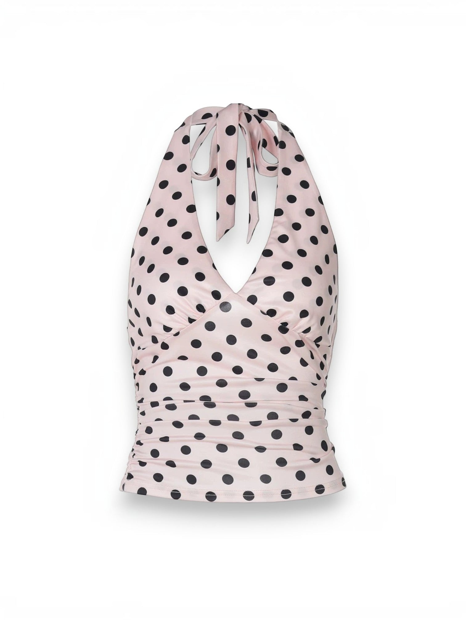Schickes Neckholder-Top mit V-Ausschnitt für Damen - Y2K Retro-Look