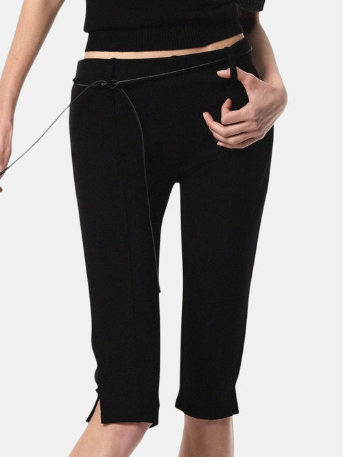 Modische Slim-Fit Caprihose für Damen mit Elastischem Bund - Französischer Stil