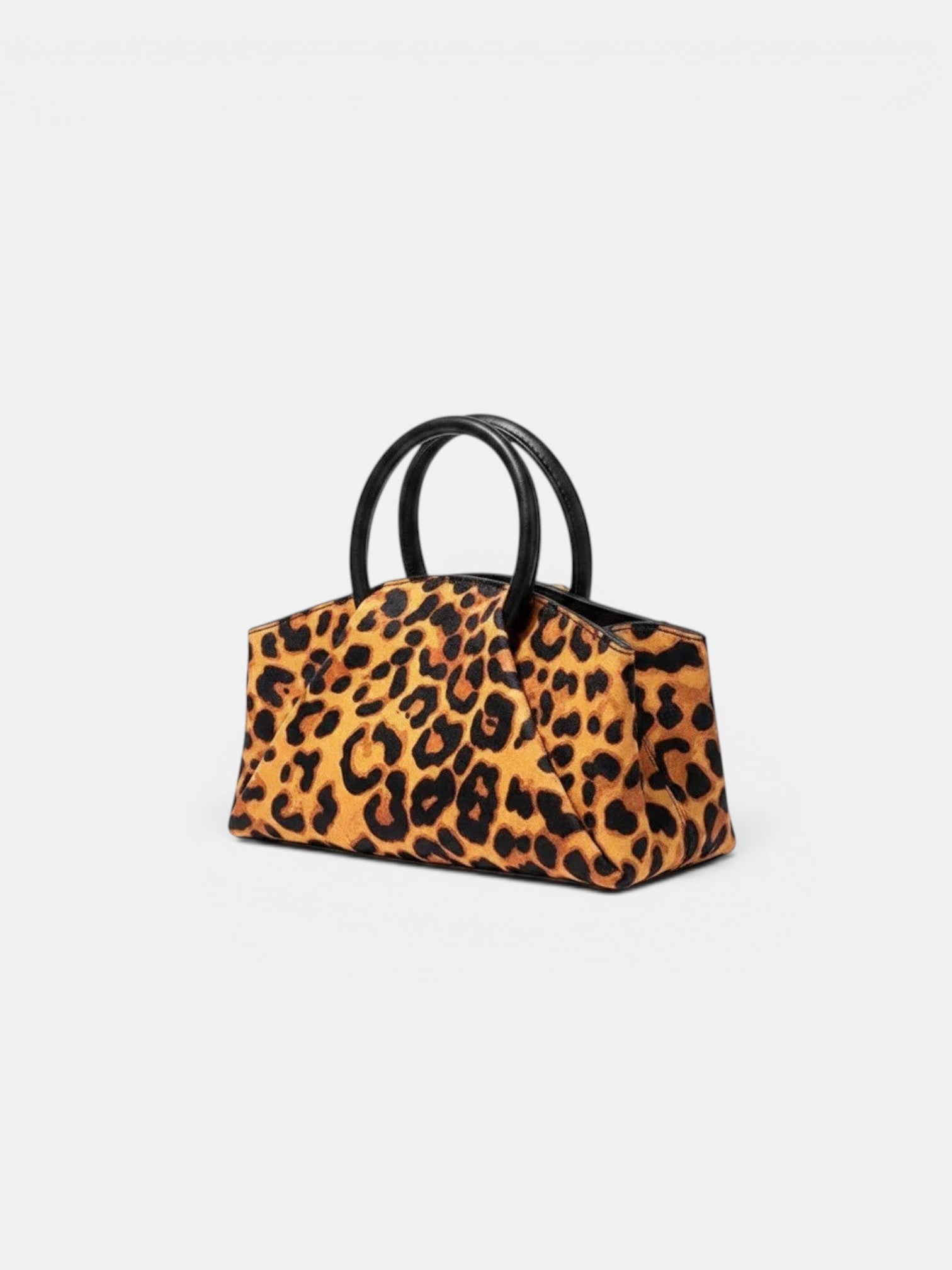 Brisconti Portofino Damen Handtasche aus weichem Leder mit auffälligem Leopardenmuster und schwarzen Tragegriffen