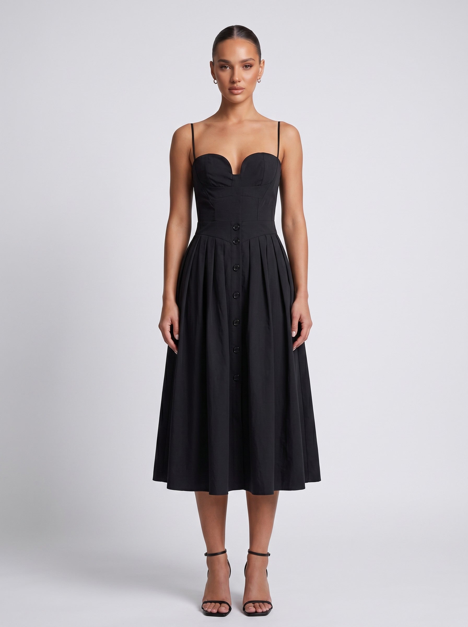 Brisconti Portofino Mia Set mit schwarzem Bra-Top und elegantem High-Waist Rock aus Baumwollmischung