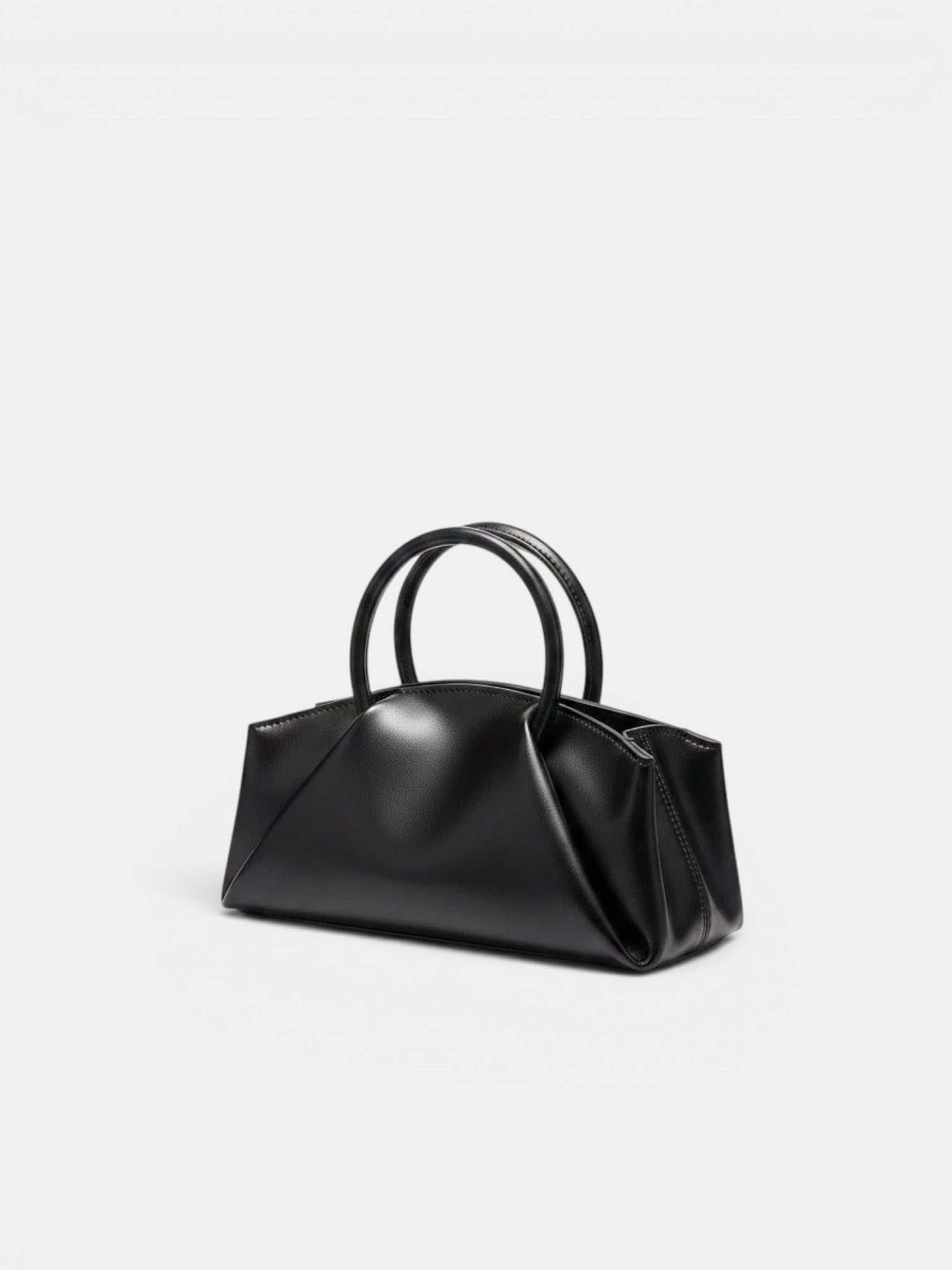 Brisconti Portofino Damen Handtasche aus schwarzem Rindsleder mit Magnetverschluss und weichem Griff